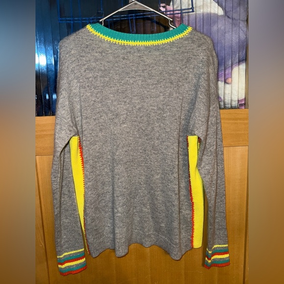 Autumn Cashmere Sweater Women’ss 100% Cashmere Retro Colors And Grey So Cute - Picture 4 of 4